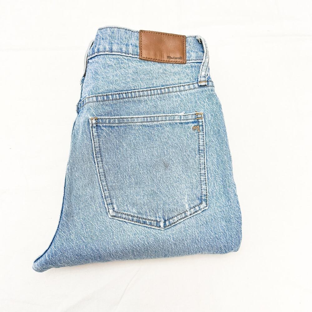 Madewell The Perfect Vintage Jean Straight Leg Ripped Denim Size 27 Petite